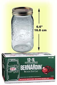 1 Litre Decorated Wide Mouth Mason Jars (12pk)