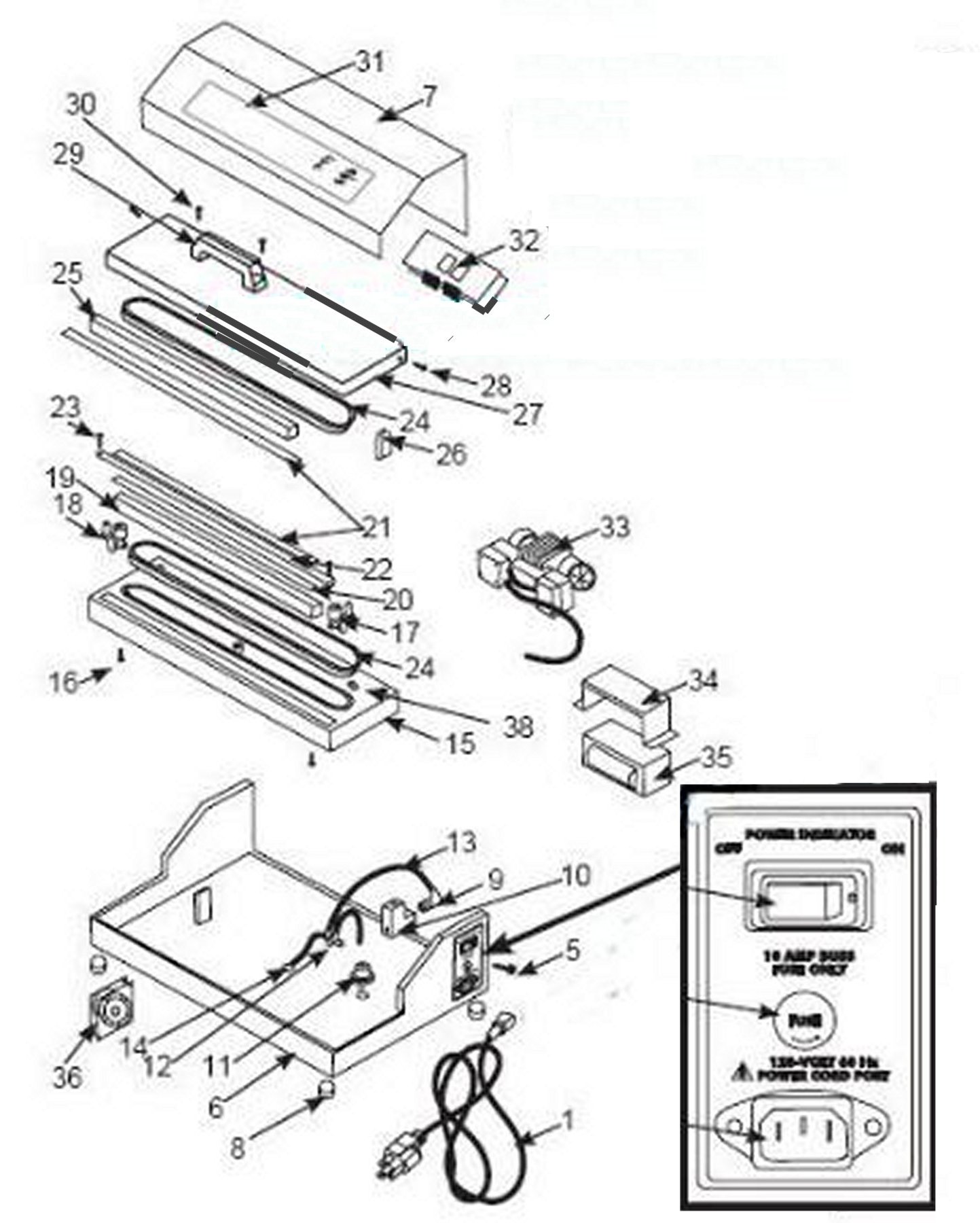 Weston Pro Series Repair Parts: Call for pricing on other parts