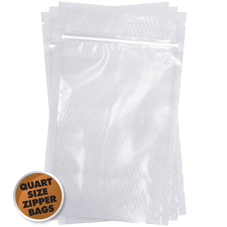 Weston 8" x 12" Quart Size Zipper Bags - 50/pack