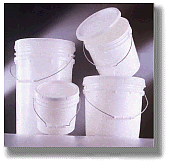 Plastic Pails: 11 Litre, 5 imp Gal, 5 US Gal with lids ($7 and up) call for availablility